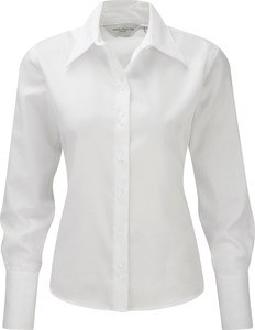 Russell Collection RU956F - Chemise Manches Longues Sans Repassage Pour Femme Blanc