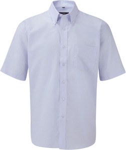Russell Collection RU933M - Chemise Oxford Homme Manches Courtes Oxford Blue