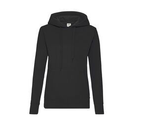 Fruit of the Loom SS038 - Sweat-shirt à capuche femme Classic 80/20 Noir