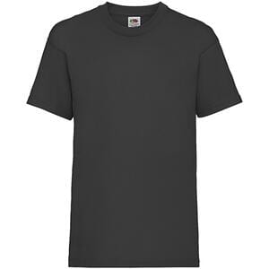 Fruit of the Loom SS031 - T-Shirt Cintré Enfant 100% Coton Valueweight Noir