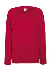 Fruit of the Loom 62-146-0 - Lady-Fit Lightweight Raglan Sweat Rouge