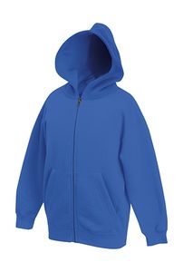 Fruit of the Loom 62-035-0 - Kids Hooded Zip Sweatshirt Bleu Royal