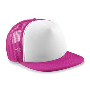 Beechfield BC645 - Casquette snapback trucker vintage Fuchsia / White