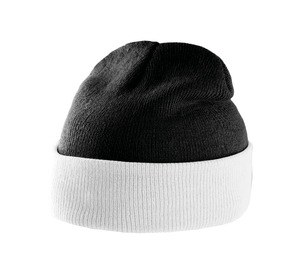 K-up KP514 - BONNET BICOLORE AVEC REVERS Black / White