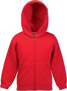 Fruit of the Loom SC62045 - Sweat-Shirt Capuche Zippé Enfant Rouge