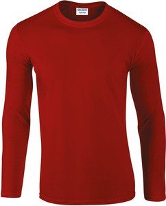 Gildan GI64400 - Tee-Shirt Homme Manches Longues Rouge