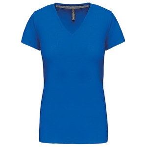 Kariban K381 - T-SHIRT COL V MANCHES COURTES FEMME Light Royal Blue