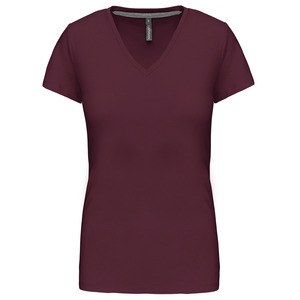 Kariban K381 - T-SHIRT COL V MANCHES COURTES FEMME Wine