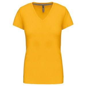 Kariban K381 - T-SHIRT COL V MANCHES COURTES FEMME Jaune