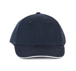 K-up KP042 - ORLANDO KIDS - CASQUETTE ENFANT 6 PANNEAUX Navy/ White