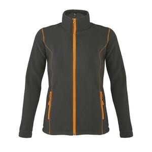 SOL'S 00587 - NOVA WOMEN Veste Micropolaire Zippée Femme Anthracite / Orange