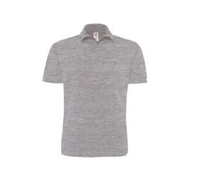 B&C BC440 - Polo Manches Courtes Homme 100% coton Heather Grey