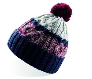 Atlantis AT029 - Bonnet Cool avec Pompon Burgundy/ Navy