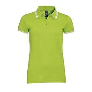 SOL'S 00578 - PASADENA WOMEN Polo Femme Lime / White