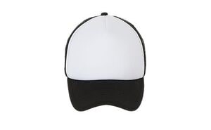 SOL'S 01668 - BUBBLE Casquette Filet 5 Panneaux Blanc-Noir