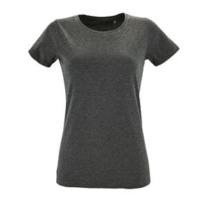 SOL'S 02758 - Regent Fit Women Tee Shirt Femme Col Rond Ajusté Charcoal Melange