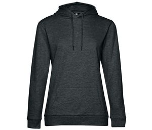 B&C BCW04W - Sweat capuche # femme Heather Asphalt