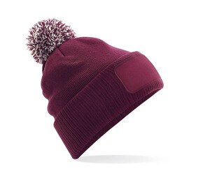 Beechfield BF443 - Bonnet Snowstar® avec zone de marquage Burgundy / Off White