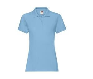 Fruit of the Loom SC386 - Polo Femme Coton Sky Blue