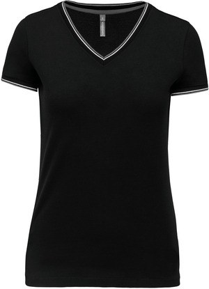 Kariban K394 - T-shirt maille piquée col V femme