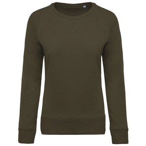 Kariban K481 - Sweat-shirt BIO col rond manches raglan femme Mossy Green