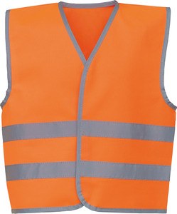 Yoko YHVW102CH - Gilet avec bordures et bandes réfléchissantes Hi Vis Orange