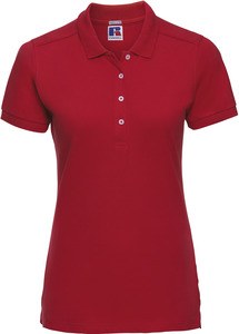 Russell RU566F - Polo Stretch Femme Classic Red