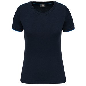 WK. Designed To Work WK3021 - T-shirt DayToDay manches courtes femme Navy / Light Royal Blue