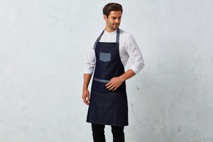 Premier PR127 - Tablier Denim à bavette "Domain"