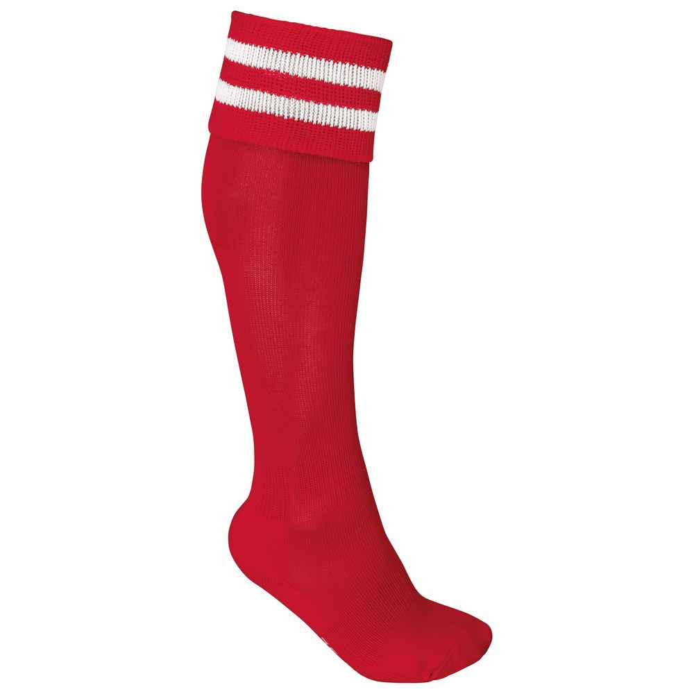 Striped Sports Socks - Red / White
